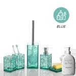 Ensemble d’accessoires de salle bain 5 pièces en plastique