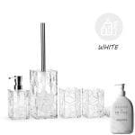 Ensemble d’accessoires de salle bain 5 pièces en plastique